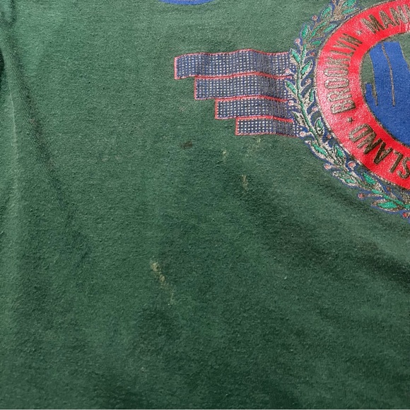 Vintage 90s New York Boroughs Tourist Collegiate Green T Shirt Size XL 24X30 - Picture 4 of 13